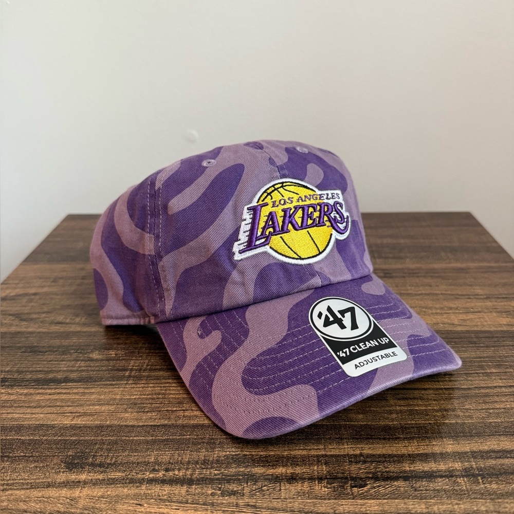 NWT 47 Clean Up Purple Los Angeles Lakers Cap
